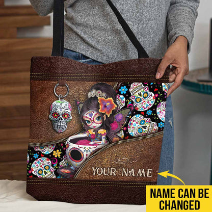 Love Skulls Personalized Tote Bag