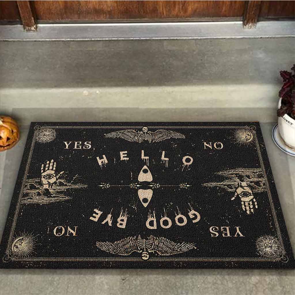 Hello Goodbye - Witch Coir Pattern Print Doormat