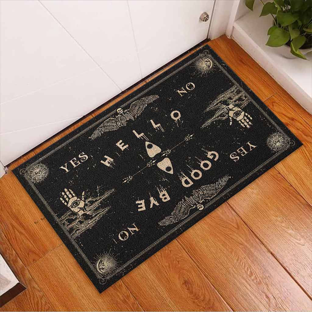 Hello Goodbye - Witch Coir Pattern Print Doormat