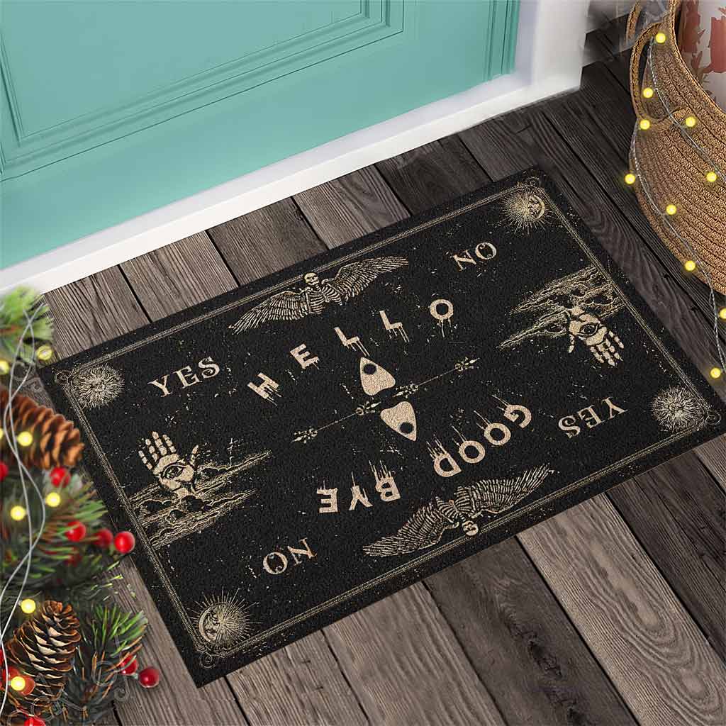 Hello Goodbye - Witch Coir Pattern Print Doormat