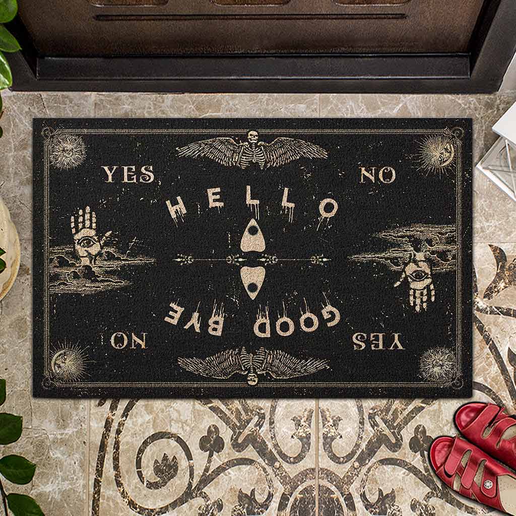 Hello Goodbye - Witch Coir Pattern Print Doormat