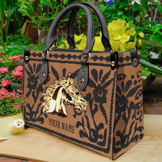 Love Horses - Personalized Horse Leather Handbag