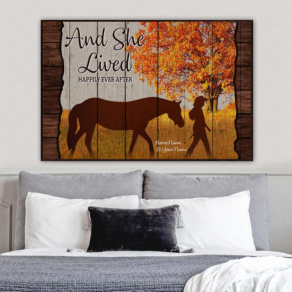 And She Lived Happily Ever After - Personalized Horse Poster