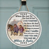 When We Get To - Personalized Couple Horse Round Wood Sign