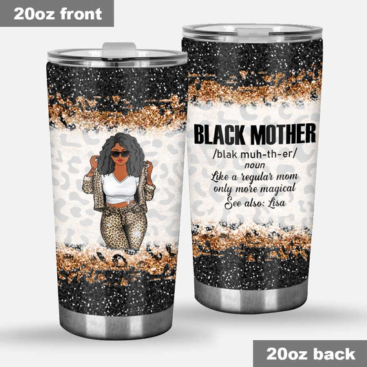 Black Mother - Personalized Mother's Day Tumbler With 3D Pattern Print