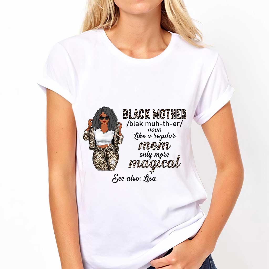 Black Mother - Personalized Mother's Day T-shirt and Hoodie With 3D Pattern Print