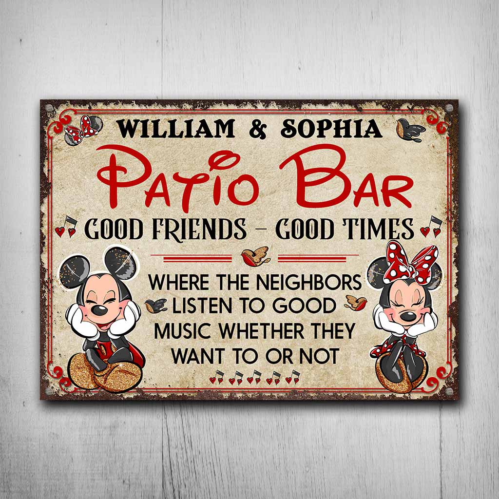 Welcome - Personalized Backyard Rectangle Metal Sign