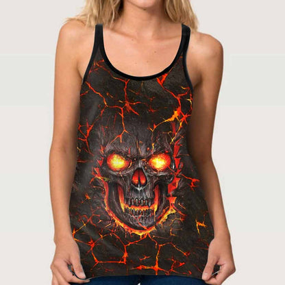 Love Skulls Cross Tank Top