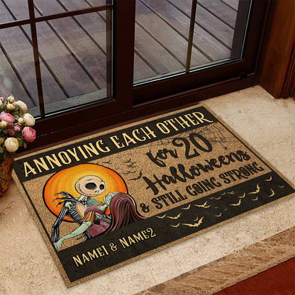 Annoying Each Other - Personalized Halloween Nightmare Doormat