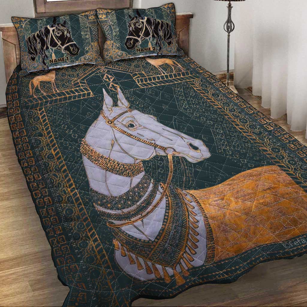 Beautiful Horses - Personalized Quilt Set