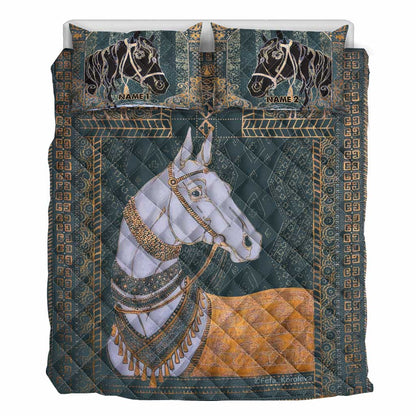 Beautiful Horses - Personalized Quilt Set