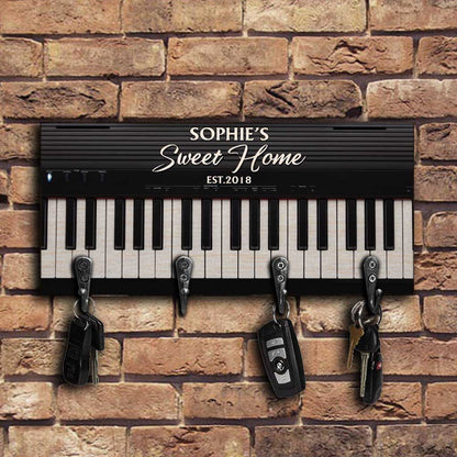 Sweet Home - Personalized Piano Key Rack