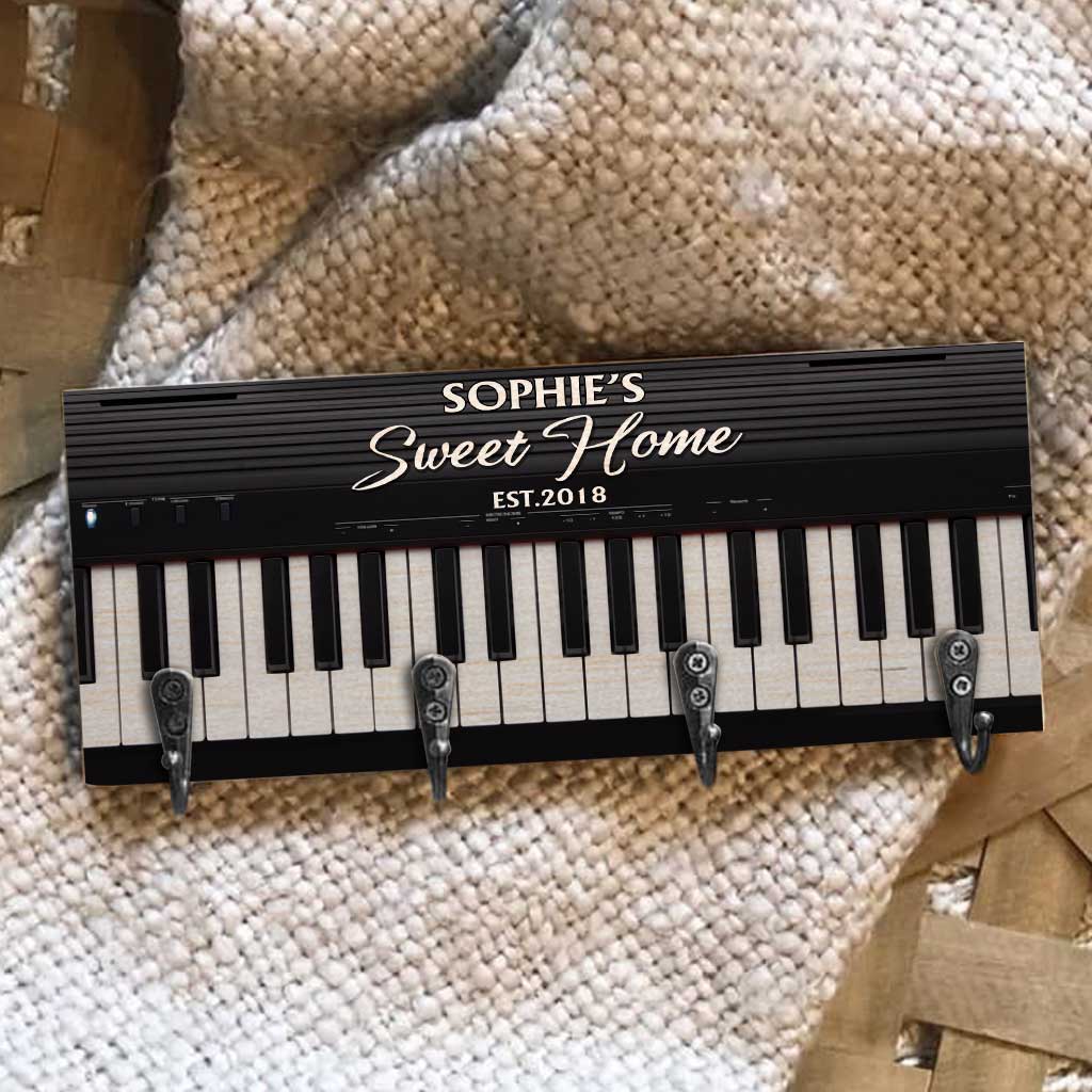 Sweet Home - Personalized Piano Key Rack