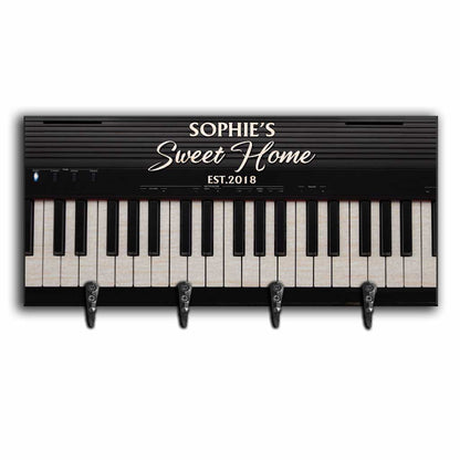 Sweet Home - Personalized Piano Key Rack