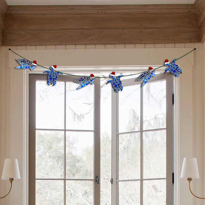 Jolly Turtle - Christmas 6 Pieces Garland With 3D Pattern Printed