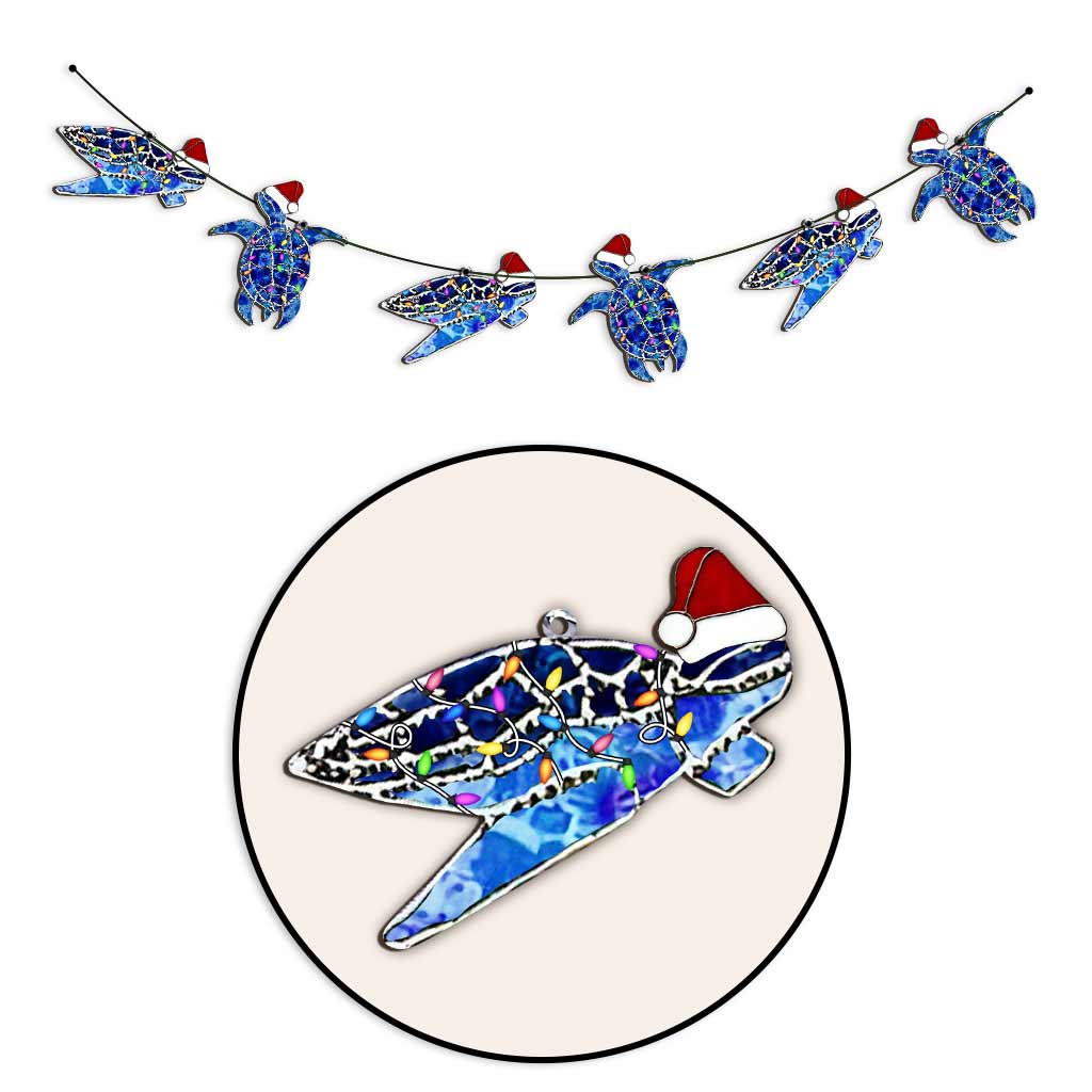 Jolly Turtle - Christmas 6 Pieces Garland With 3D Pattern Printed