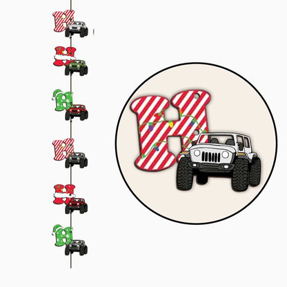 Ho Ho Ho Wild Grill - Personalized Christmas Car 6 Pieces Garland