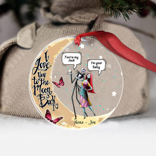 I Love You To The Moon - Personalized Nightmare Transparent Ornament