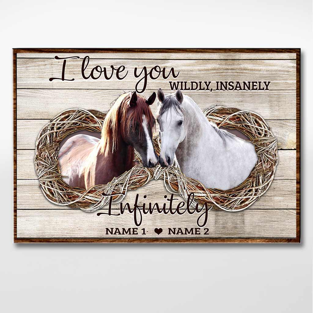 I Love You Insanely - Personalized Couple Horse Poster