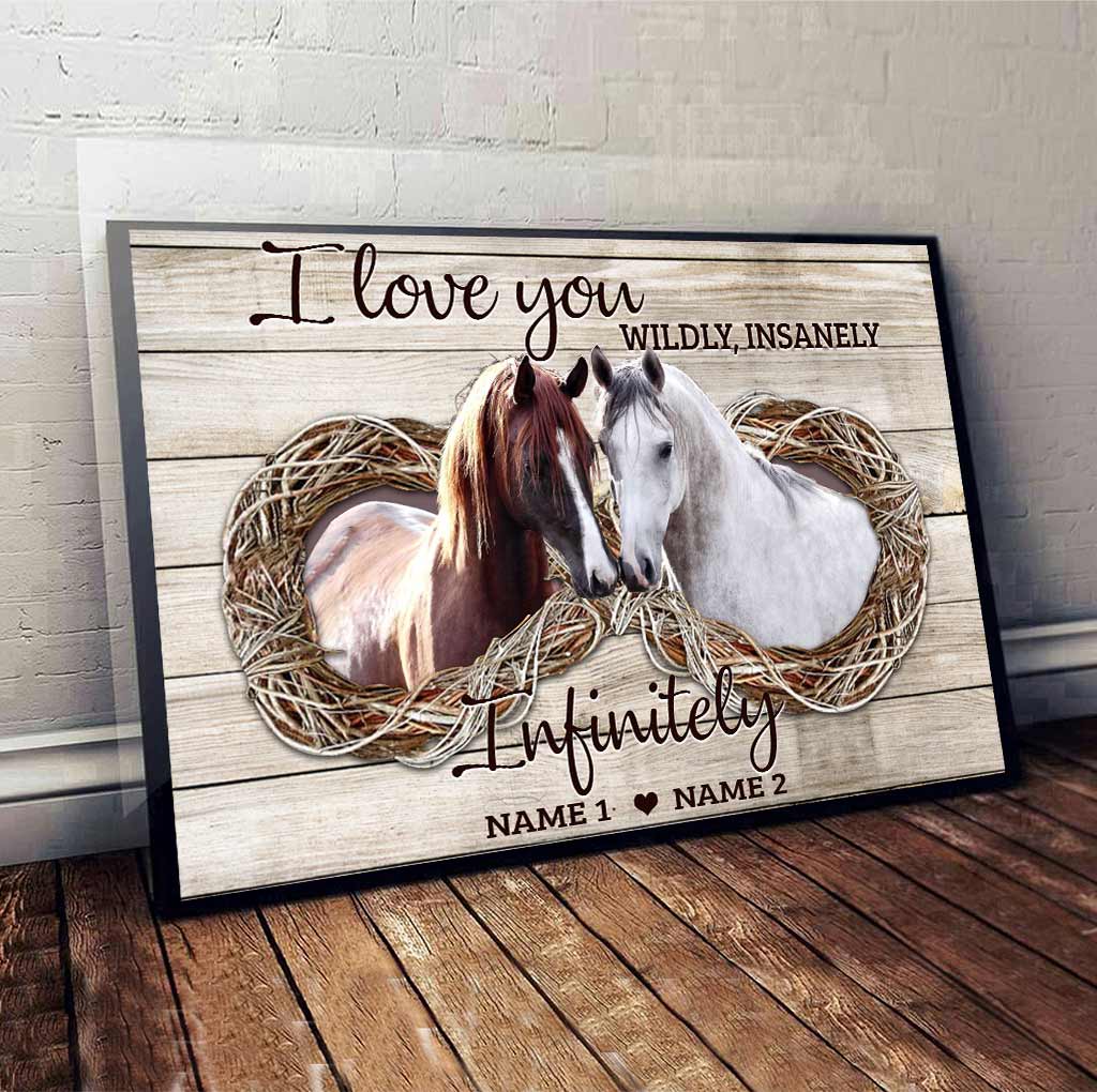 I Love You Insanely - Personalized Couple Horse Poster
