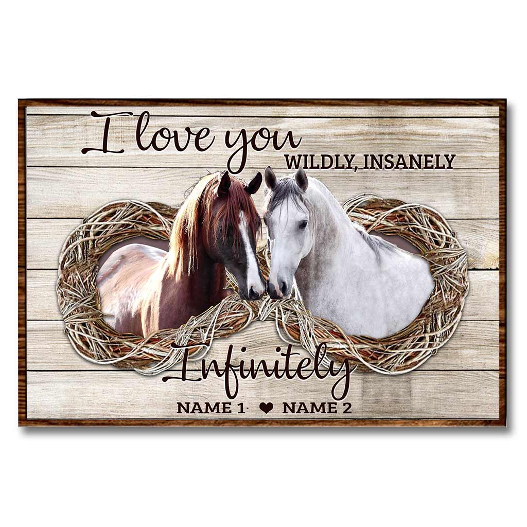 I Love You Insanely - Personalized Couple Horse Poster