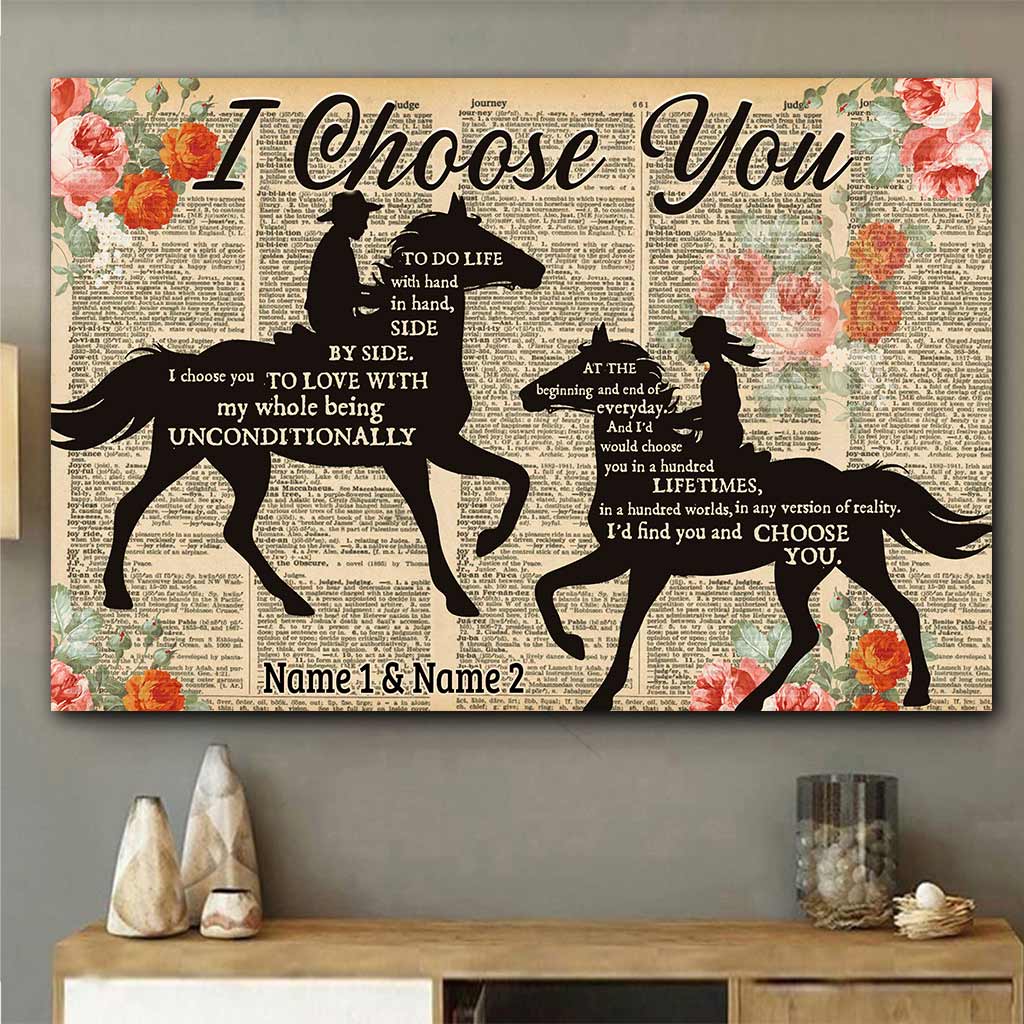I Choose You - Personalized Couple Horse Poster