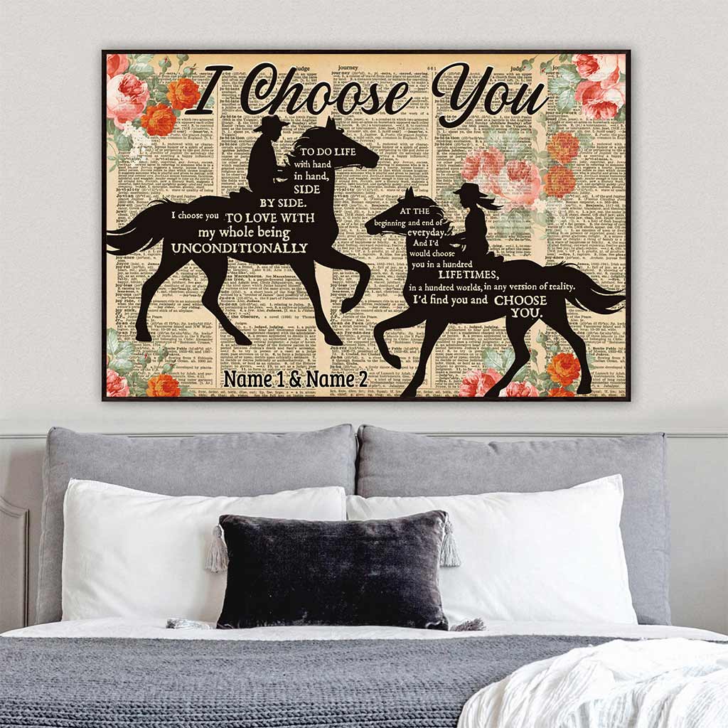 I Choose You - Personalized Couple Horse Poster