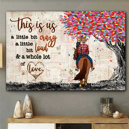 Love Is Love - Personalized Couple Horse Poster