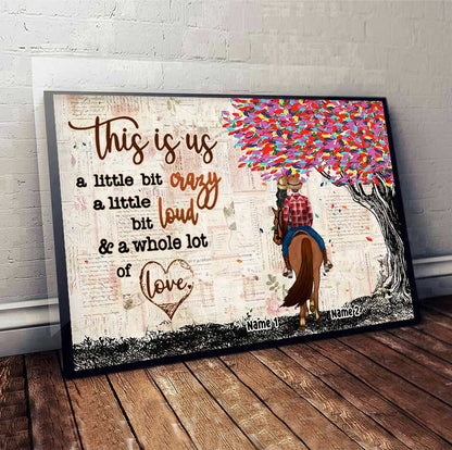 Love Is Love - Personalized Couple Horse Poster