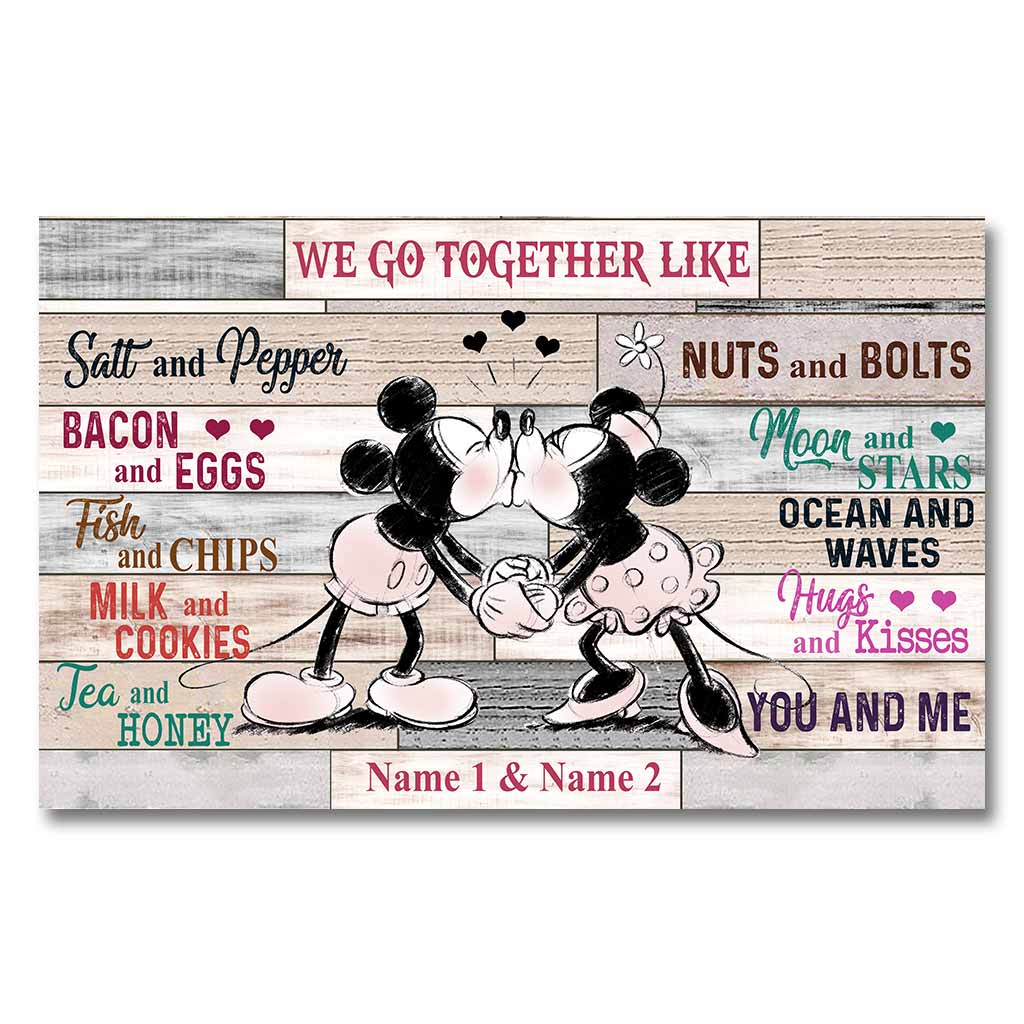 We Go Together - Personalized Couple Mouse Poster