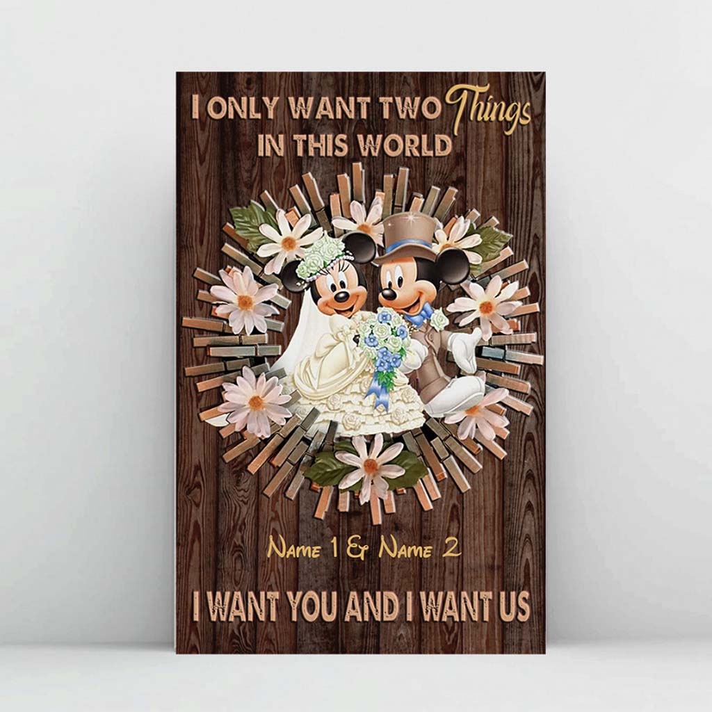 I Only Want Two Things - Personalized Couple Mouse Poster