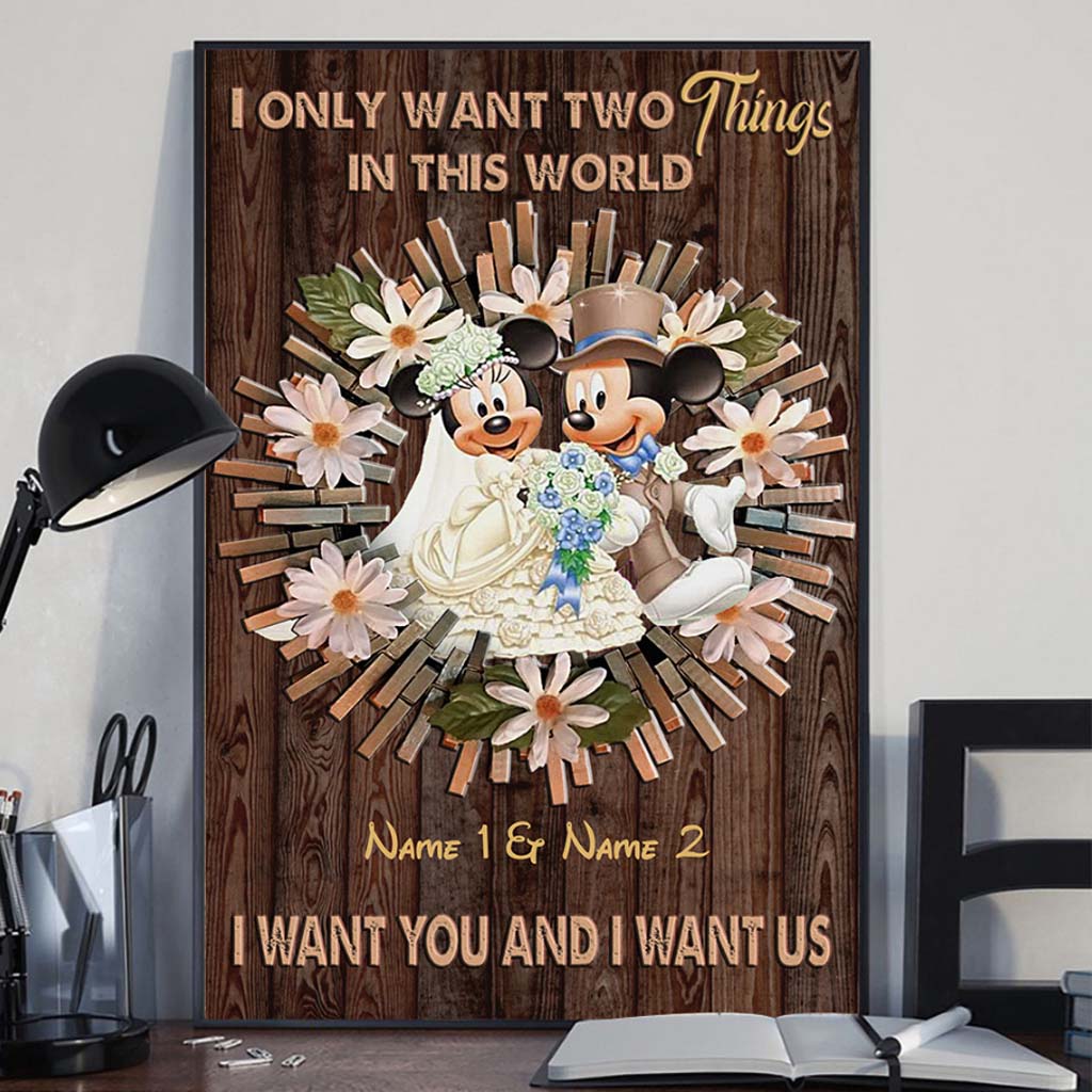 I Only Want Two Things - Personalized Couple Mouse Poster