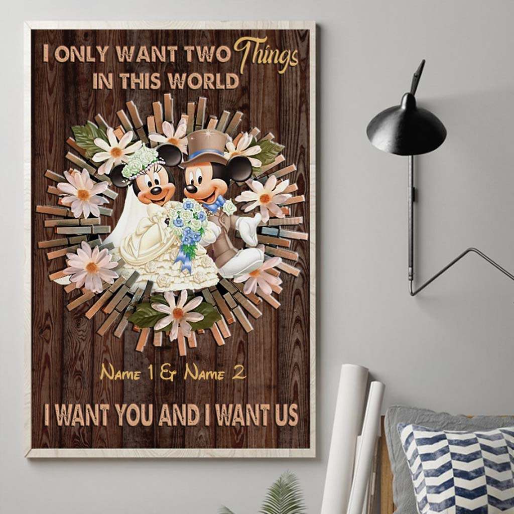 I Only Want Two Things - Personalized Couple Mouse Poster
