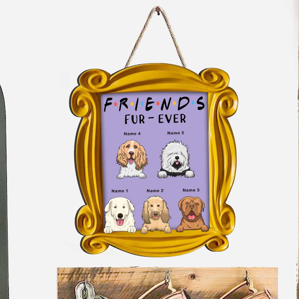 Friends Furever - Personalized Dog Wood Sign