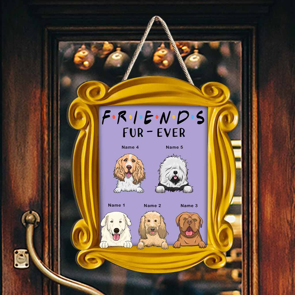 Friends Furever - Personalized Dog Wood Sign