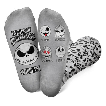 To My Dad - Personalized Nightmare Socks