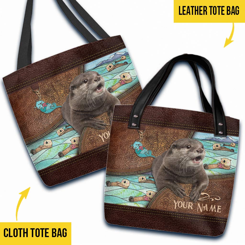 Love Otters Personalized Tote Bag