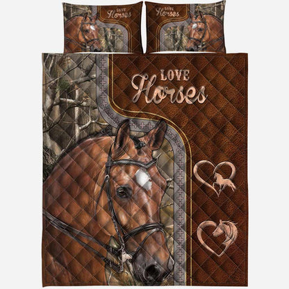 Love Horse - Horse Quilt Set