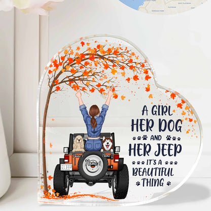 Just A Girl Who Loves Jp And Dogs - Personalized Car Custom Shaped Acrylic Plaque