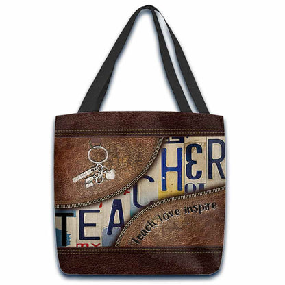 Teacher Teach Love Inspire - Tote Bag 1121