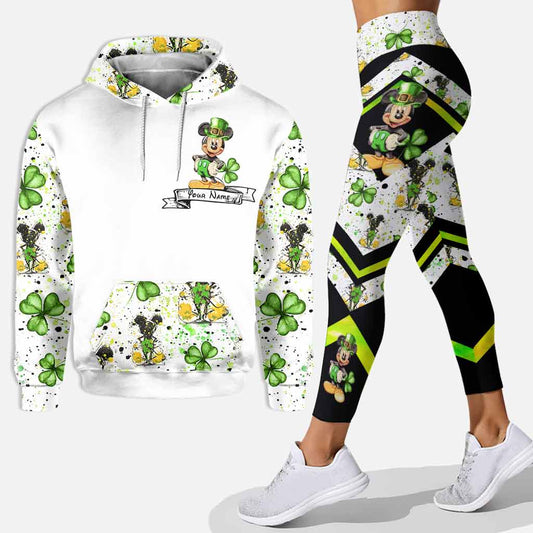 One Lucky Mouse Ears - Personalized Patrick's Day Hoodie and Leggings