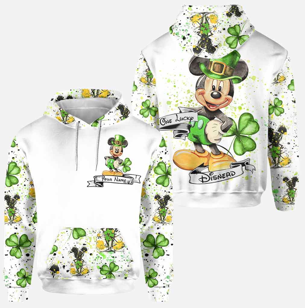 One Lucky Mouse Ears - Personalized Patrick's Day Hoodie and Leggings