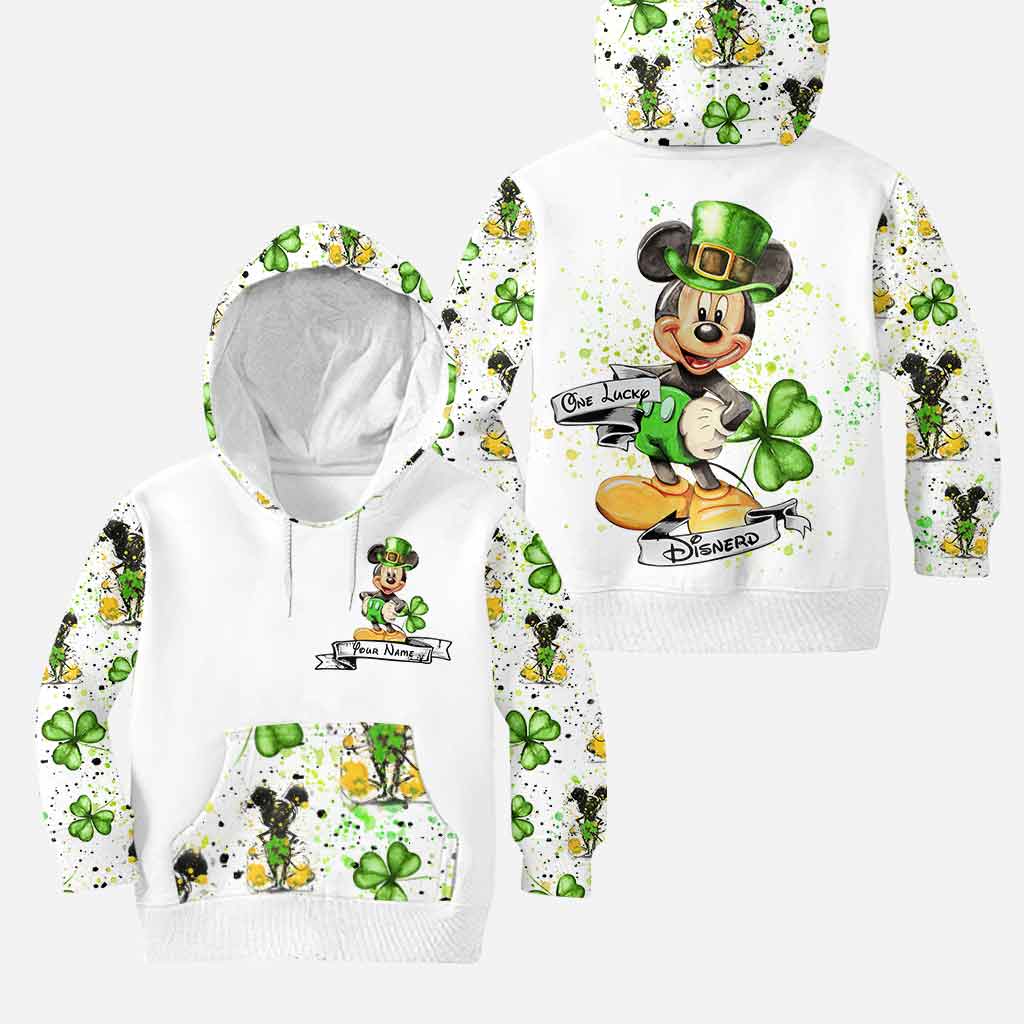 One Lucky Mouse Ears - Personalized Patrick's Day Hoodie and Leggings