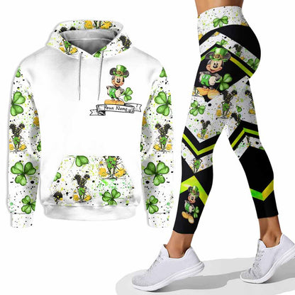 One Lucky Mouse Ears - Personalized Patrick's Day Hoodie and Leggings