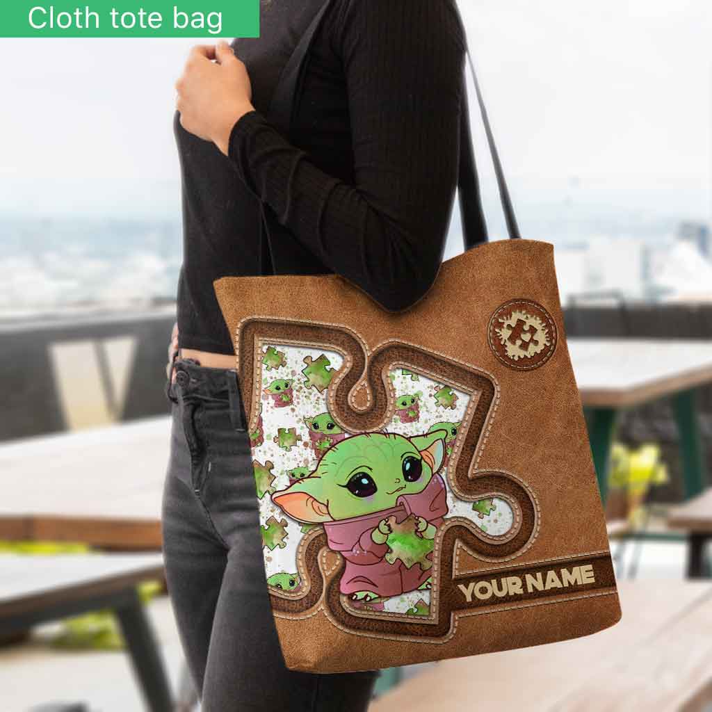 Be You The World Will Adjust - Personalized Autism Awareness Tote Bag