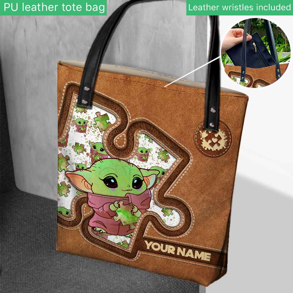 Be You The World Will Adjust - Personalized Autism Awareness Tote Bag