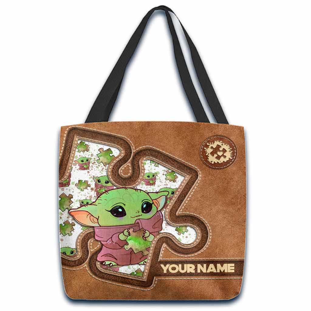 Be You The World Will Adjust - Personalized Autism Awareness Tote Bag