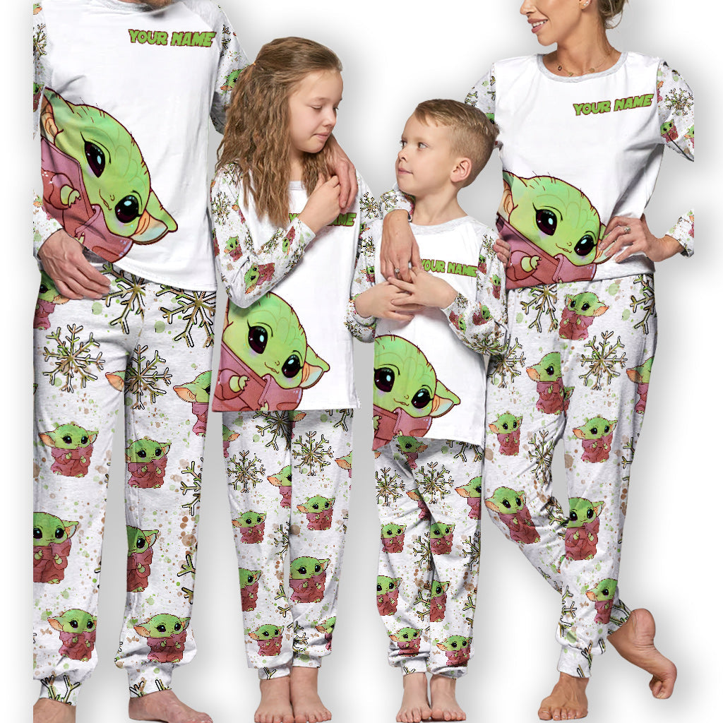 The Child - Personalized Christmas The Force Pajamas Set