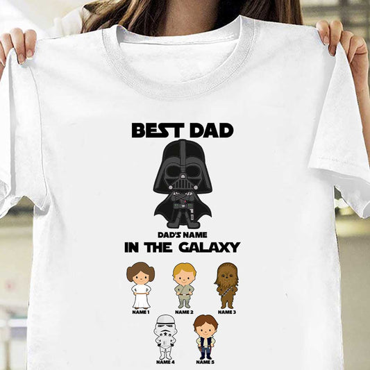 Best Dad In The Galaxy - Personalized Father's Day The Force T-shirt and Hoodie