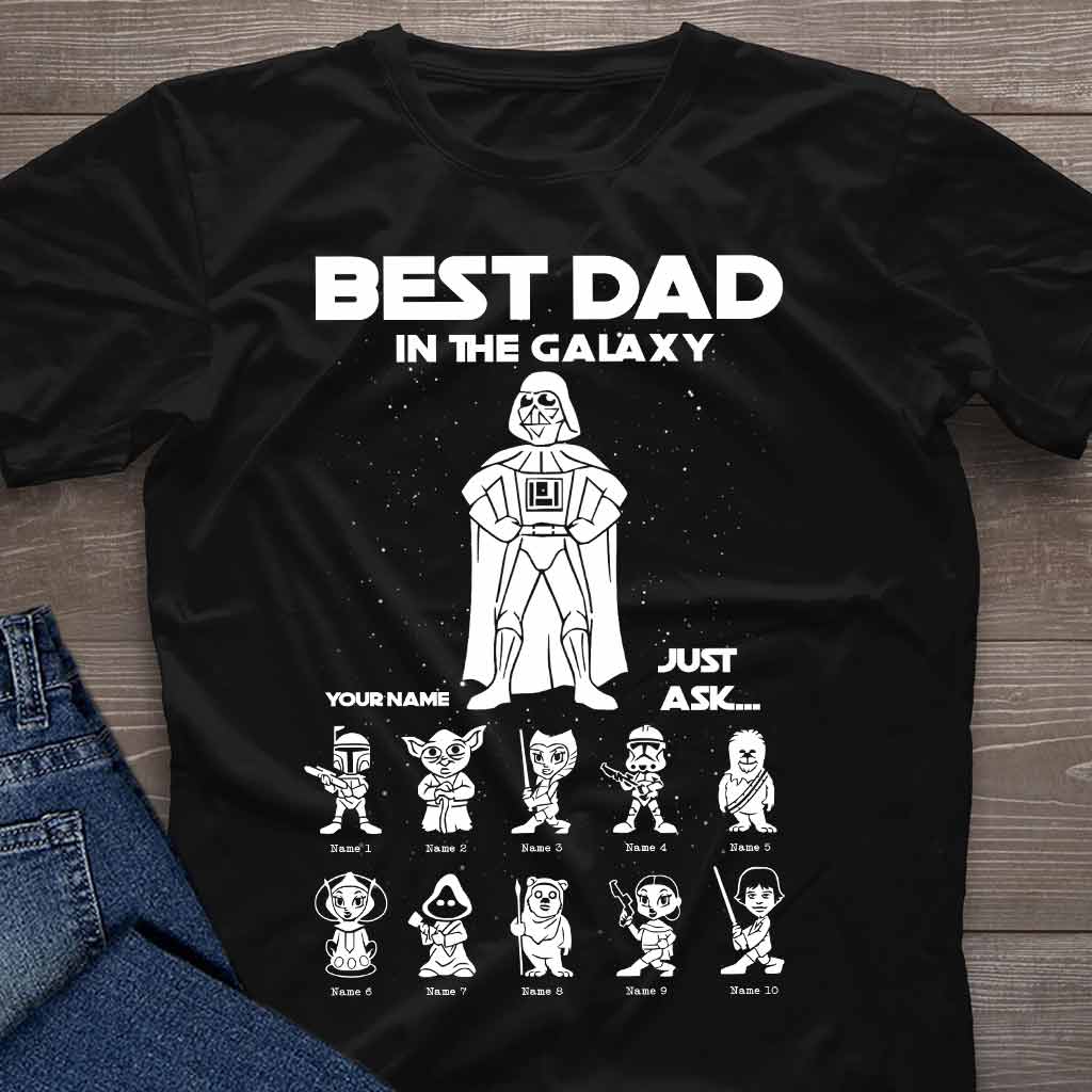 Best Dad In The Galaxy - Personalized Father's Day The Force T-shirt and Hoodie